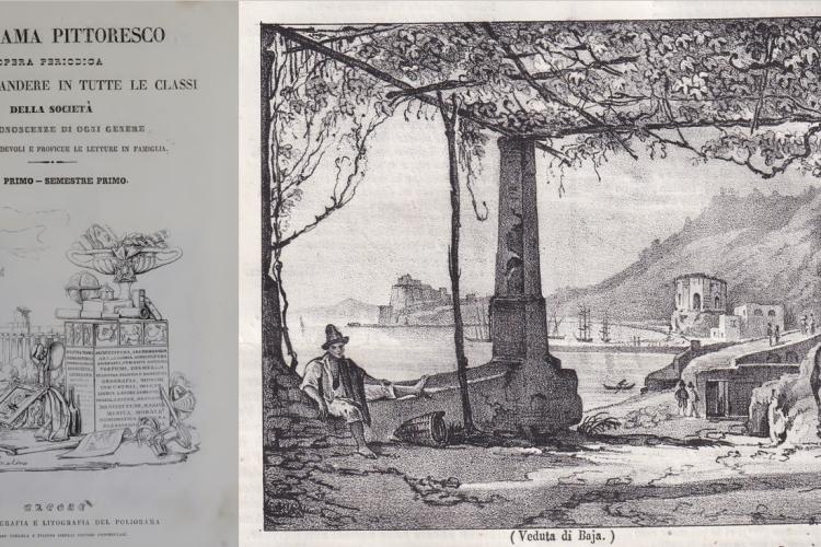 Poliorama Pittoresco, Veduta di Baia (1839-40).